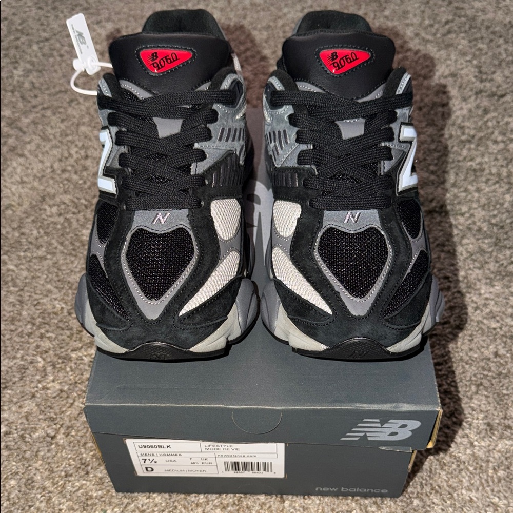New Balance 9060 Black Silver | NWT | Lifestyle Sneakers | Men’s 7.5